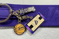 Official NBA LA Lakers Woven Lanyard Keychain Kobe 1/7/2026 Game