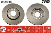 2X Trw DF2778S Bremsscheibe FüR Lotus Opel Saab