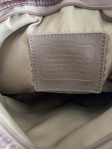 COACH SIGNATURE GETAWAY CROSSBODY PURSE – LIGHT BROWN NYLON BAG - Picture 10 of 10