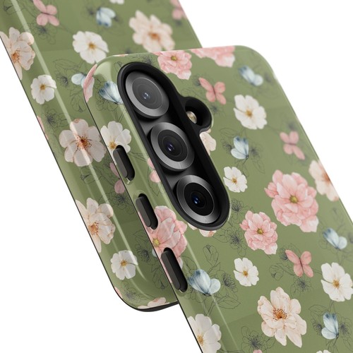 Samsung Galaxy Dual-Layer Cell Phone Case Botanical Butterfly Cottagecore Floral - 第 13/119 張圖片