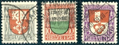 Switzerland 1919 Semi Postal Set of 3, Used