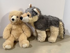 Aurora World Plush Timber Wolf 10 Gray Tan Stuffed Animal Wild Dog bear