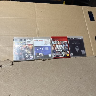 PS3 Video Game Lot GTA 4 Batman Arkham Asylum Skyrim And Mass Effect