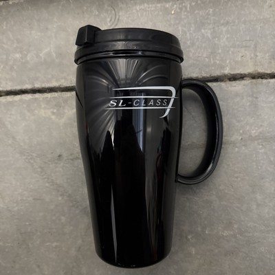 Mercedes Benz Statesman SL-Class Black Travel 16oz Mug Cup Vision USA