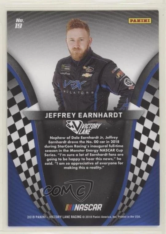2018 Panini Victory Lane Gold /99 Jeffrey Earnhardt #19 - Image 2 of 2