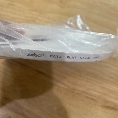 Jadaol Cat 6 Flat Ethernet Cable 50 ft - White - 第 2/6 張圖片