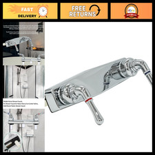 Wall Mount RV Shower Faucet - 8 Inch, 2 Valve, Plastic for Mobile Homes, Chrome