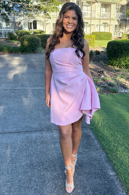 Saints & Secrets Selfie Leslie Minnesota Pink Strapless Mini Dress Size L NWT