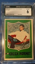 1966 Topps The Green Hornet Stickers Bruce Lee Kato #35 CGC 6 None Higher Sharp