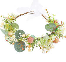 Fairy Floral Crown Woodland Headband Elf Flower Headpiece Hair Wreath Forest Elv