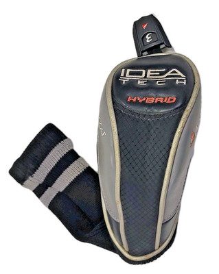 Adams Golf Idea Tech Hybrid #3 Headcover Black Grey Padded Wood Cover Lot of 1
