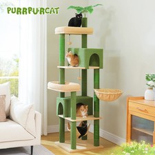 Multi-Level Cat Tree for Indoor Large Cat Tower with Scratching Posts Spacious