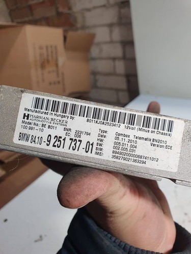 Centralina modulo Bluetooth BMW 5 F10 F11 2013 9251737 DMT5502 - Foto 8 di 10