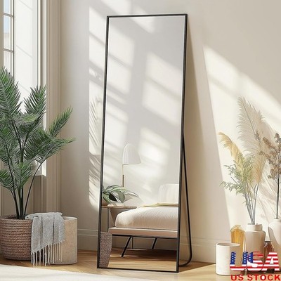 Full Length Standing Mirror HD Reflection Explosion Proof Wall Mount Free Stand