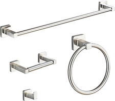 Brushed Nickel Bathroom Hardware Set 4 Pieces,Bathroom Accessories Set Stainless