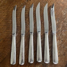 Gorham Camellia Hollow Steak Knife Set of 6 - 8 7/8"