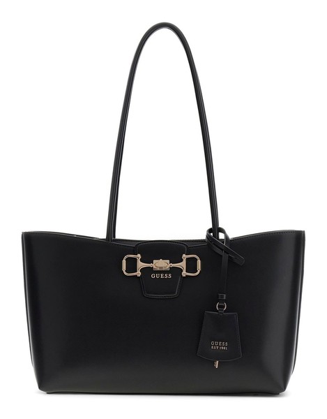 Guess Janie Logo Girlfriend Carryall Schultertasche Black Schwarz-image