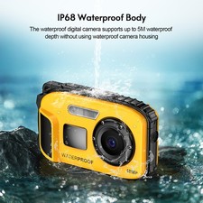 Kids Waterproof Digital Camera 48MP Digital Video Camera 4X Digital Zoom UK2