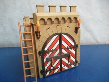 RotWeiß Burgtor komplett Fackeln Erweiterung 3666 3667 Ritterburg Playmobil 9201