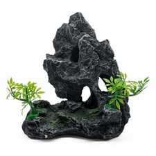 J-star Large Aquarium Rock Mountain Decor Realistic Resin Landscape Orna