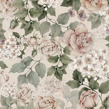 Peel and Stick Wallpaper Vintage Floral Contact Paper 17.3" x 78.7" Light