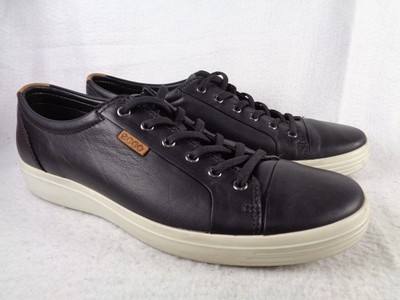 Ecco Soft 7 Casual Shoes Mens US 12 EU 46 Black Leather Extra Width Insole