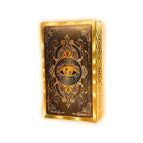 Spanish and English Golden Foil Tarot Deck with Guidebook - 78 PVC Spiritual ...