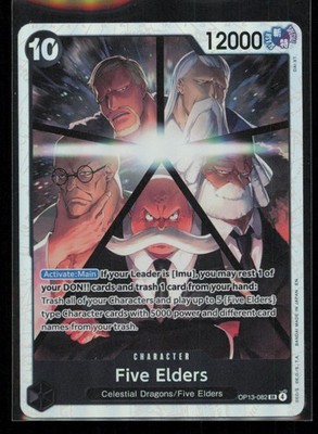 Five Elders OP13-082 One Piece Carrying On His Will Super Rare Near Mint