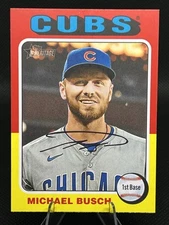 2024 Topps Heritage High Number Michael Busch #537 Cubs Facsimile Auto