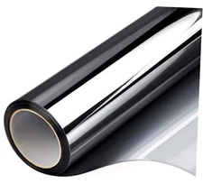  One Way Window Film Privacy Mirror Tint 17.5 Inch x 15.7 Feet Black Silver