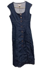 Women’s Madewell Denim Sleeveless Button Front Dress Size 2