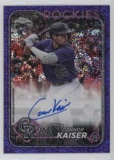 2024 Topps Chrome Rookie Purple Speckle Refractor /299 Connor Kaiser Auto 1e5k