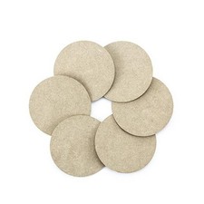 Bare Wood MDF 9.6cm Coasters Set 6pcs #460.454.090