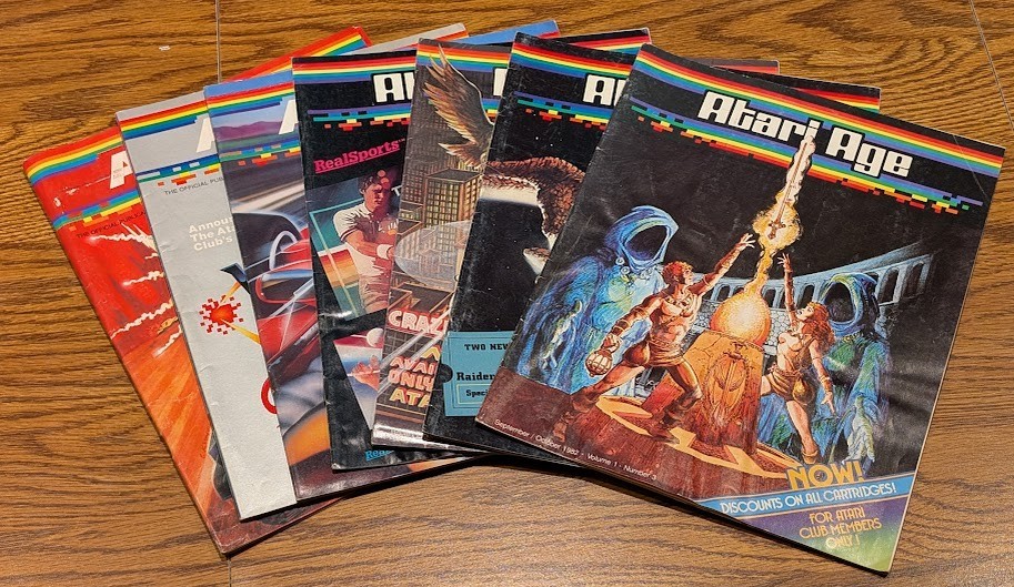 Lot of 7 RARE Vintage ATARI AGE Magazines Vol 1 (3-6)  Vol 2 (2,3,5) 1982-1984