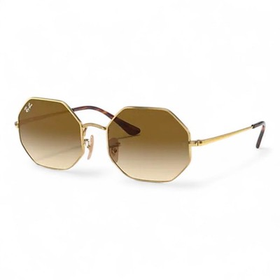 Ray ban Octagon 1972 Sonnenbrille Gold Brown Verschwinden 914751 54-19 Metall