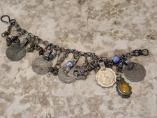 Authentic Tribal Fusion Bracelet Turkoman Kuchi Coin About 7 In