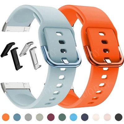 Silikon Armband für Fitbit Versa 4 Versa 3 Sense Sense 2 Sport Watch Ersatz Band