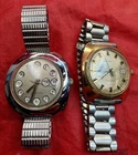 2 Vintage Men’s Timex Electronic Calendar Wristwatch Day/Date Parts Not Working