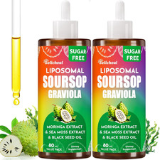Soursop Bitters Liquid 880MG, Soursop Multivitamin Drops with Leaf Extract  Sea