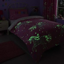 Image of Kids Bedding Sets Single or Double Bed Sets Rainbow Unicorns Space Football