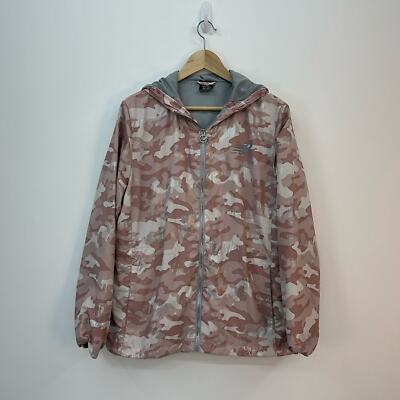 New Balance Womens Running Rain Jacket Windbreaker Silver and Pink