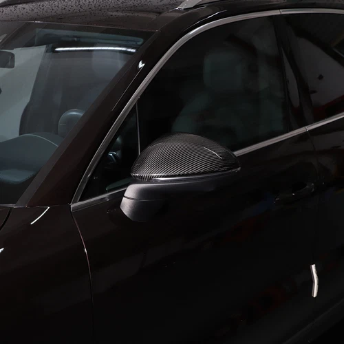 Cubierta de espejo retrovisor lateral de fibra de carbono real exterior para Porsche Cayenne 2018-2022 - Imagen 4 de 10
