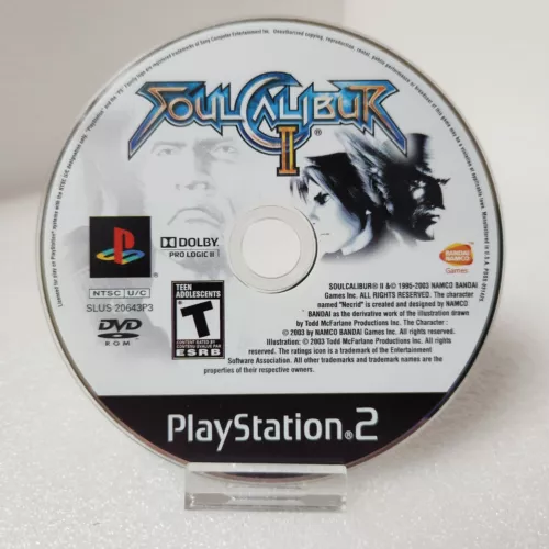 Soul Calibur II 2 (Sony Playstation 2, 2002) PS2 Disc Only Black Label Tested
