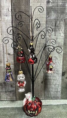 Spooky Hollow 18'' Halloween Metal Tree With Ornaments