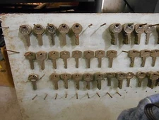 vintage triumph bsa brit car union numbered keys from EJR  1-50 and FS 877-954