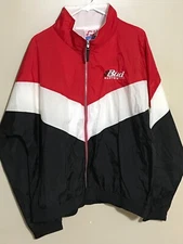 Spike Sports Budweiser Racing Embroidered Vent Windbreaker Jacket Men's XL NEW