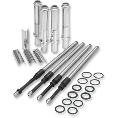 S&S Cycle Quickee Pushrod Kit w/ Chrome Covers 106-6051 Harley Twin Cam