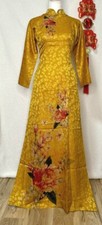 ao dai vietnamese dress thiet ke not with pant gam thai tuan FINAL SALE