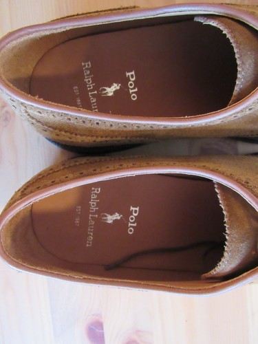 Polo Ralph Lauren Asher Wingtip Suede Brown Leather Men's Shoes 17623 Size 10 D - 第 7/8 張圖片