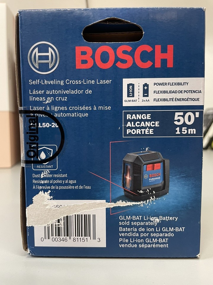 Bosch GLL5020 50 ft. Cross Line Laser Level Self Leveling